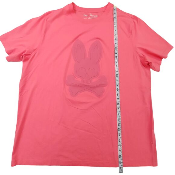 Phycho Bunny Damon Graphic Print Tee Mens 3XL Grapefruit Short Sleeve Cotton - Picture 8 of 11